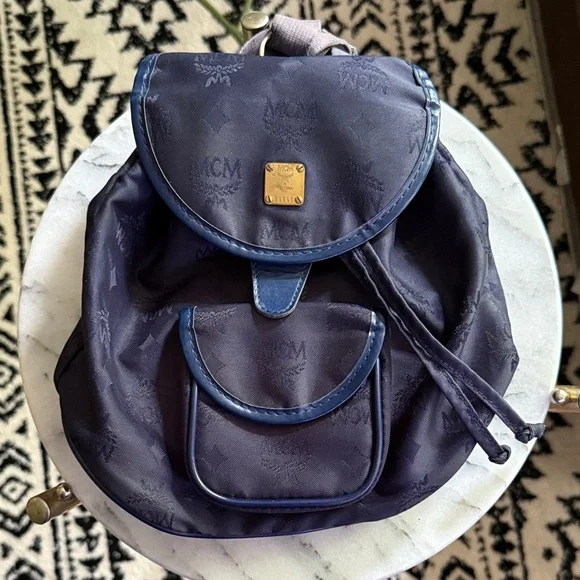 MCM | Bags | Mcm Visetos Navy Mini Stark Backpack With Coa 